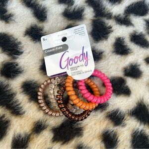 Goody Ouchless Crease-Free Jelly Band Coil Medium To Thick Ponytail Holders 5 Ct